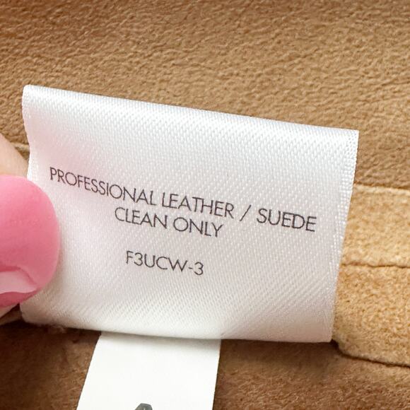 Eileen Fisher Tan Goat Suede Open Drape Front Jacket Women's Size Medium - Picture 12 of 15